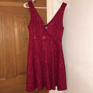 Red formal dress